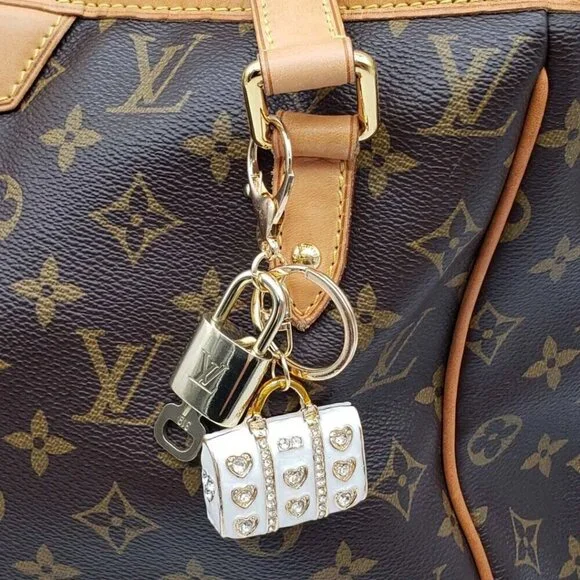 Authentic Louis Vuitton Lock & Key with unbranded Bag Keycharm, - Picture 1 of 6